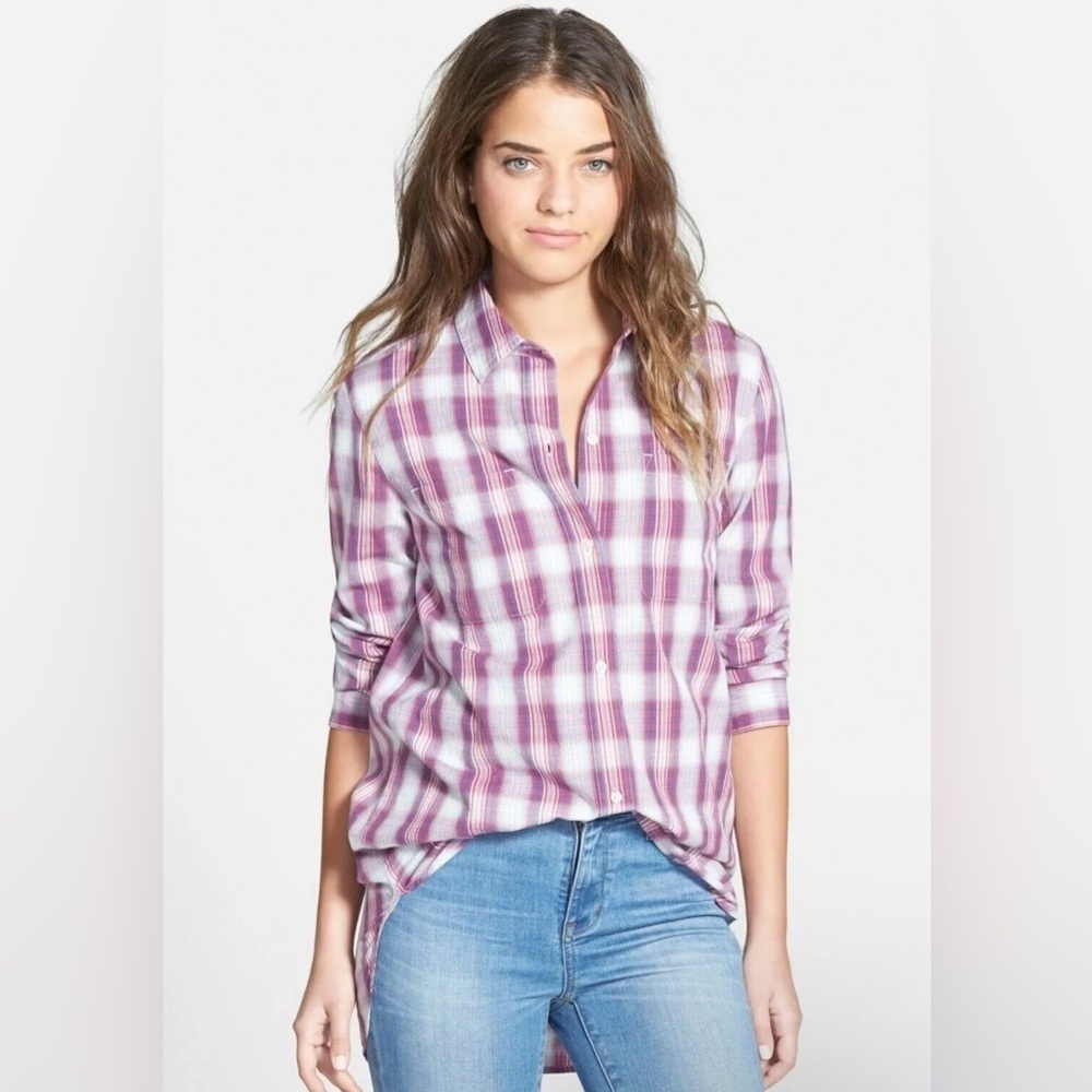 Madewell Ex-Boyfriend Shirt in Manhasset Plaid Size Small